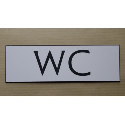 plaque adhésive "WC" blanche