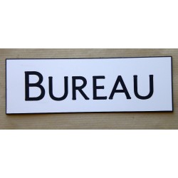 plaque adhésive "BUREAU" blanche