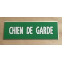 plaque adhésive "CHIEN DE GARDE" couleur verte