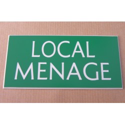 plaque adhésive "LOCAL MENAGE" verte