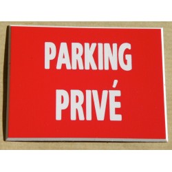 Plaque PARKING PRIVÉ rouge