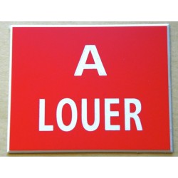 plaque adhésive "A LOUER" rouge