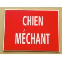plaque gravée, pancarte "CHIEN MÉCHANT"  finition biseautée format 150 x 200 mm
