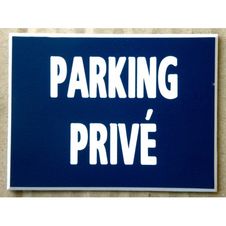 Plaque PARKING PRIVÉ bleu marine