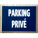 Plaque PARKING PRIVÉ bleu marine