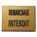 plaque gravée, pancarte "DEMARCHAGE INTERDIT"  finition biseautée format 115 x 150 mm