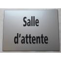 plaque adhésive "Salle d'attente" argentée