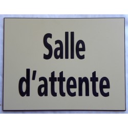plaque adhésive "Salle d'attente" ivoire