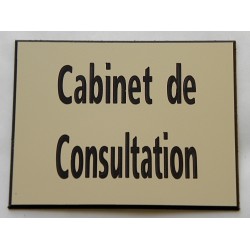 plaque adhésive "Cabinet de Consultation" ivoire