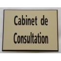 plaque adhésive "Cabinet de Consultation" ivoire