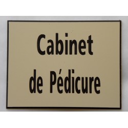 plaque adhésive "Cabinet de Pédicure" ivoire