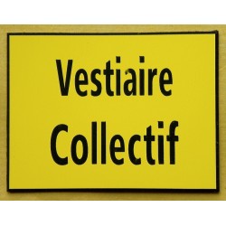 plaque adhésive "Vestiaire Collectif" jaune