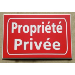 plaque adhésive "Propriété Privée" rouge