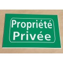 plaque adhésive "Propriété Privée" verte