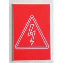 plaque gravée PICTO "Danger électrique" finition biseautée format 100 x 150 mm