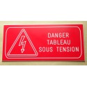 Plaque de signalisation de sécurité standard tableau électrique sous tension - danger électrique