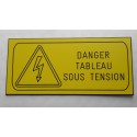 Plaque de signalisation de sécurité standard armoire électrique sous tension - danger électrique