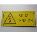 Plaque de signalisation de sécurité standard électrique sous tension - danger électrique