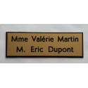 plaque de boite aux lettres,  sonnette format 20 x 60 mm personnalisable 2 lignes