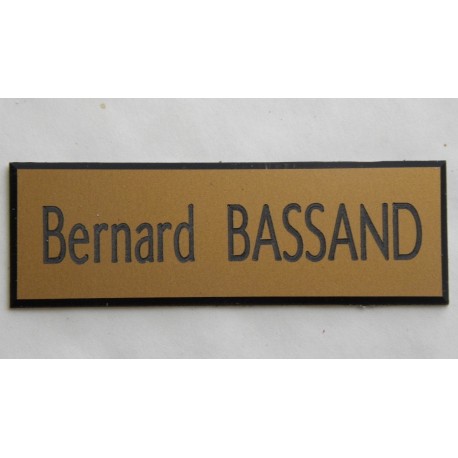 plaque de porte dorée format 50 x 150 mm personnalisable 1 ligne