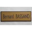 plaque de porte dorée format 50 x 150 mm personnalisable 1 ligne