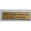 plaque de boite aux lettres standard format 25 x 93 mm 2 lignes  "anglaise"