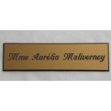 plaque de boite aux lettres,  sonnette format 29 x 100 mm personnalisable 1 ligne "anglaise"
