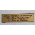 plaque de boite aux lettres, format 25 x 100 mm personnalisable 3 lignes "anglaise"