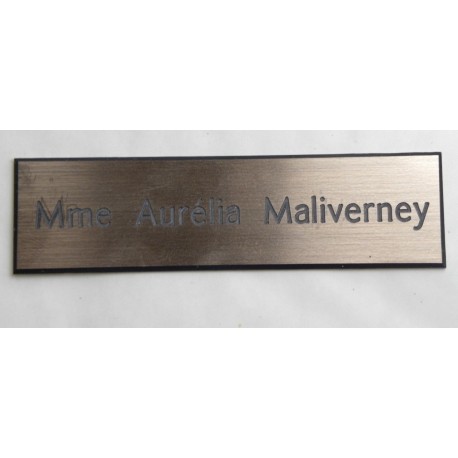 Plaque de boîte aux lettres standard 93x25mm couleur cuivre