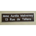 plaque de boite aux lettres standard format 25 x 93 mm 2 lignes