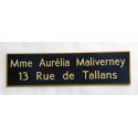 plaque de boite aux lettres standard format 25 x 93 mm 2 lignes