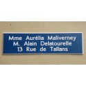 plaque de boite aux lettres,  autocollante  - gravure format 93x25 mm
