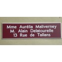 plaque de boite aux lettres, autocollante standard - gravure format 93x25 mm