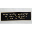 plaque de boite aux lettres,  sonnette format 29 x 100 mm personnalisable 3 lignes