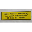 plaque de boite aux lettres,  porte, sonnette format 29 x 100 mm personnalisable 3 lignes