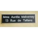 plaque de boite aux lettres,  porte, sonnette format 29 x 100 mm personnalisable 2 lignes