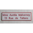plaque de boite aux lettres,  porte, sonnette format 29 x 100 mm personnalisable 2 lignes