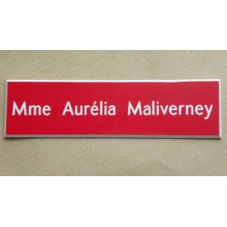 plaque de boite aux lettres,  porte, sonnette format 29 x 100 mm personnalisable 1 ligne