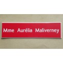 plaque de boite aux lettres,  porte, sonnette format 29 x 100 mm personnalisable 1 ligne