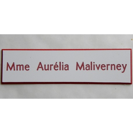 plaque de boite aux lettres,  porte, sonnette format 29 x 100 mm personnalisable 1 ligne