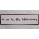 plaque de boite aux lettres,  porte, sonnette format 29 x 100 mm personnalisable 1 ligne