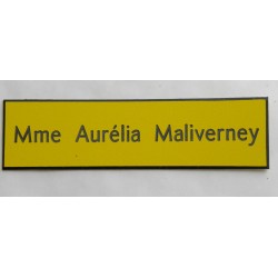 plaque de boite aux lettres,  porte, sonnette format 29 x 100 mm personnalisable 1 ligne