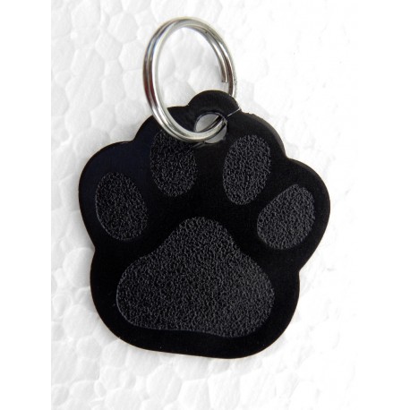 Médaille "patte" noire grand modèle pour Chien gravure 1 face