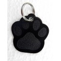 Médaille "patte" noire grand modèle pour Chien gravure 1 face