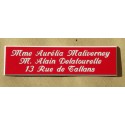 plaque de boite aux lettres, sonnette format 25 x 93 mm personnalisable 3 lignes "anglaise"