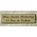 plaque de boite aux lettres,  porte, sonnette format 29 x 100 mm personnalisable 2 lignes "anglaise"