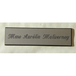 plaque de boite aux lettres,  porte, sonnette format 29 x 100 mm personnalisable 1 ligne "anglaise"