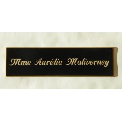 plaque de boite aux lettres,  porte, sonnette format 29 x 100 mm personnalisable 1 ligne "anglaise"