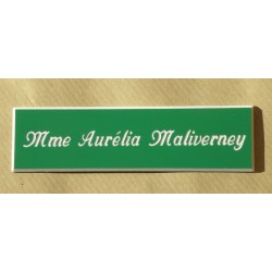 plaque de boite aux lettres,  porte, sonnette format 29 x 100 mm personnalisable 1 ligne "anglaise"