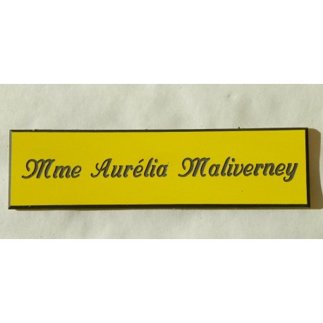 plaque de boite aux lettres, format 29 x 100 mm personnalisable 1 ligne "anglaise"